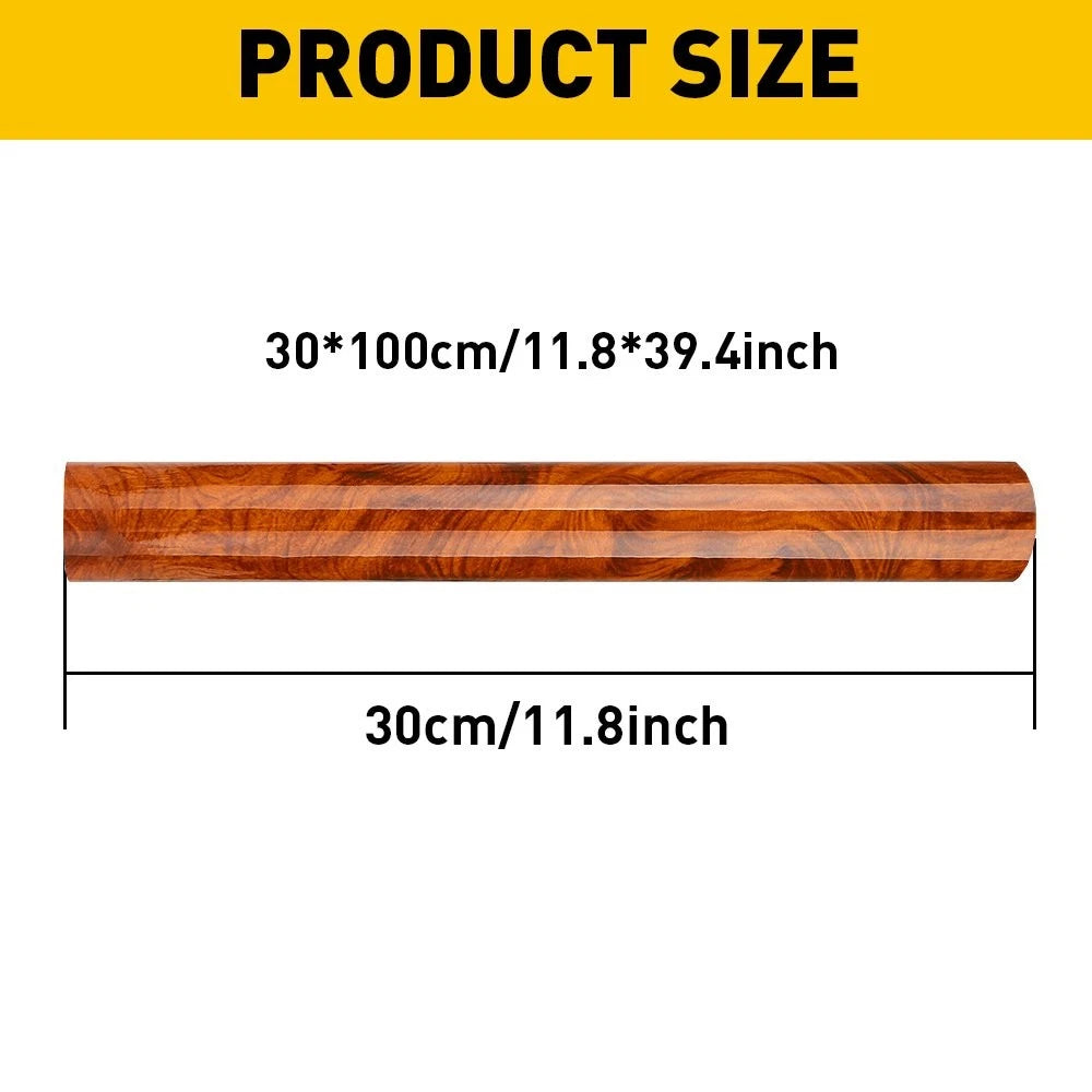 Set of 2 Wood Grain Vinyl Wraps for Car Interior