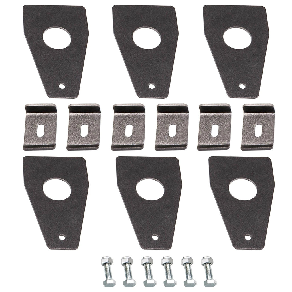 Set of 6 Roof Rack Gutter Mounting Brackets for Universal Fit