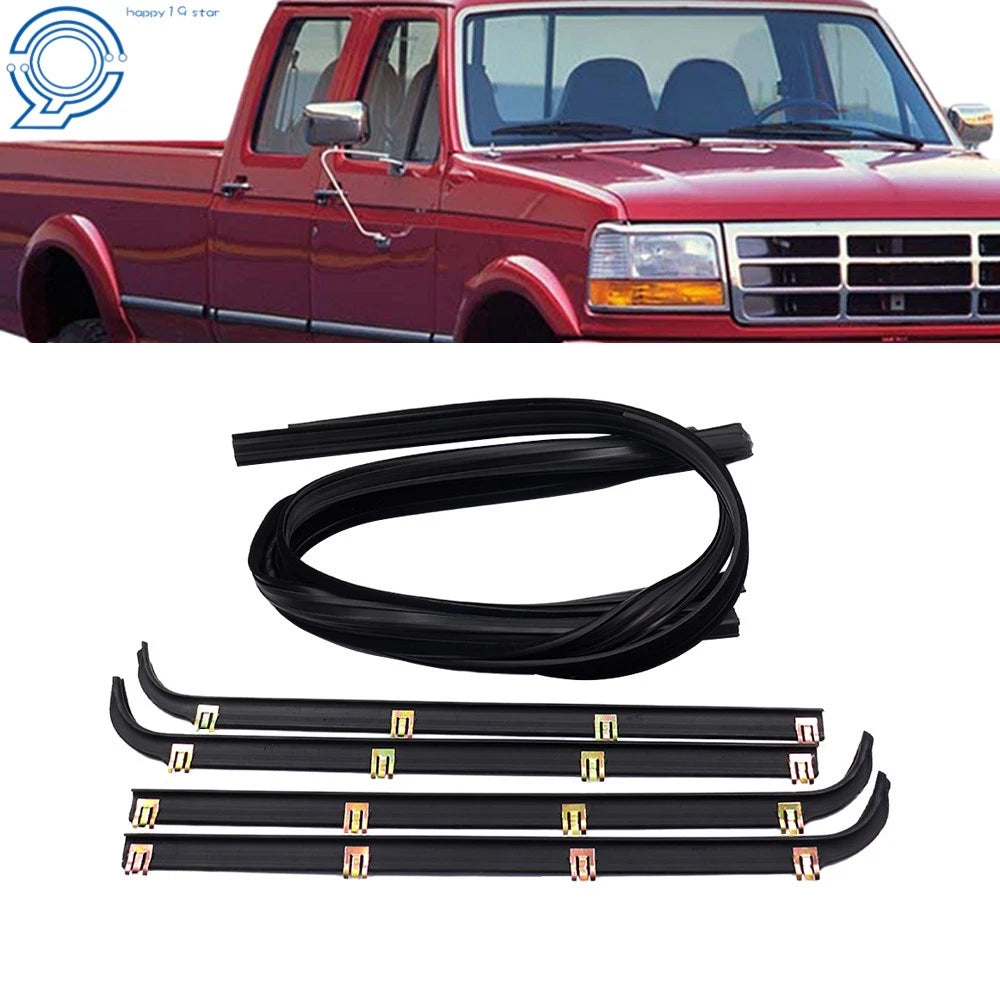Set of 4 Window Sweep Weatherstrip for Ford Pickup Truck (1987–1997)