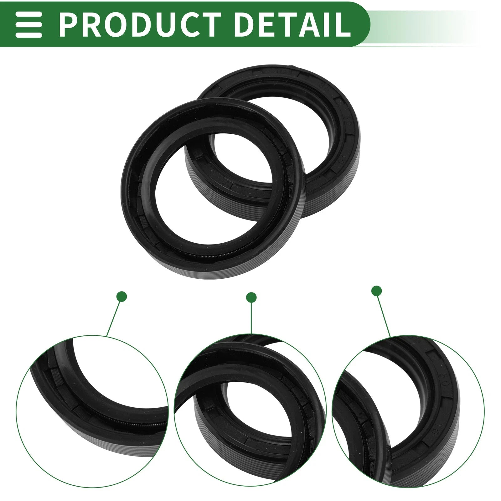 Oil Seal   - NBR Rubber 35x50x10mm Black