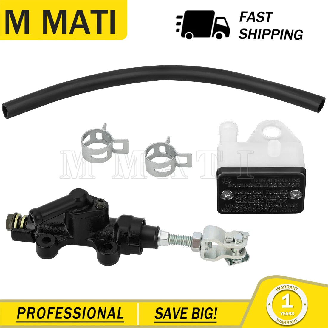 Rear Brake Master Cylinder & Fluid Reservoir Cup for Honda TRX250X (2002–2009)