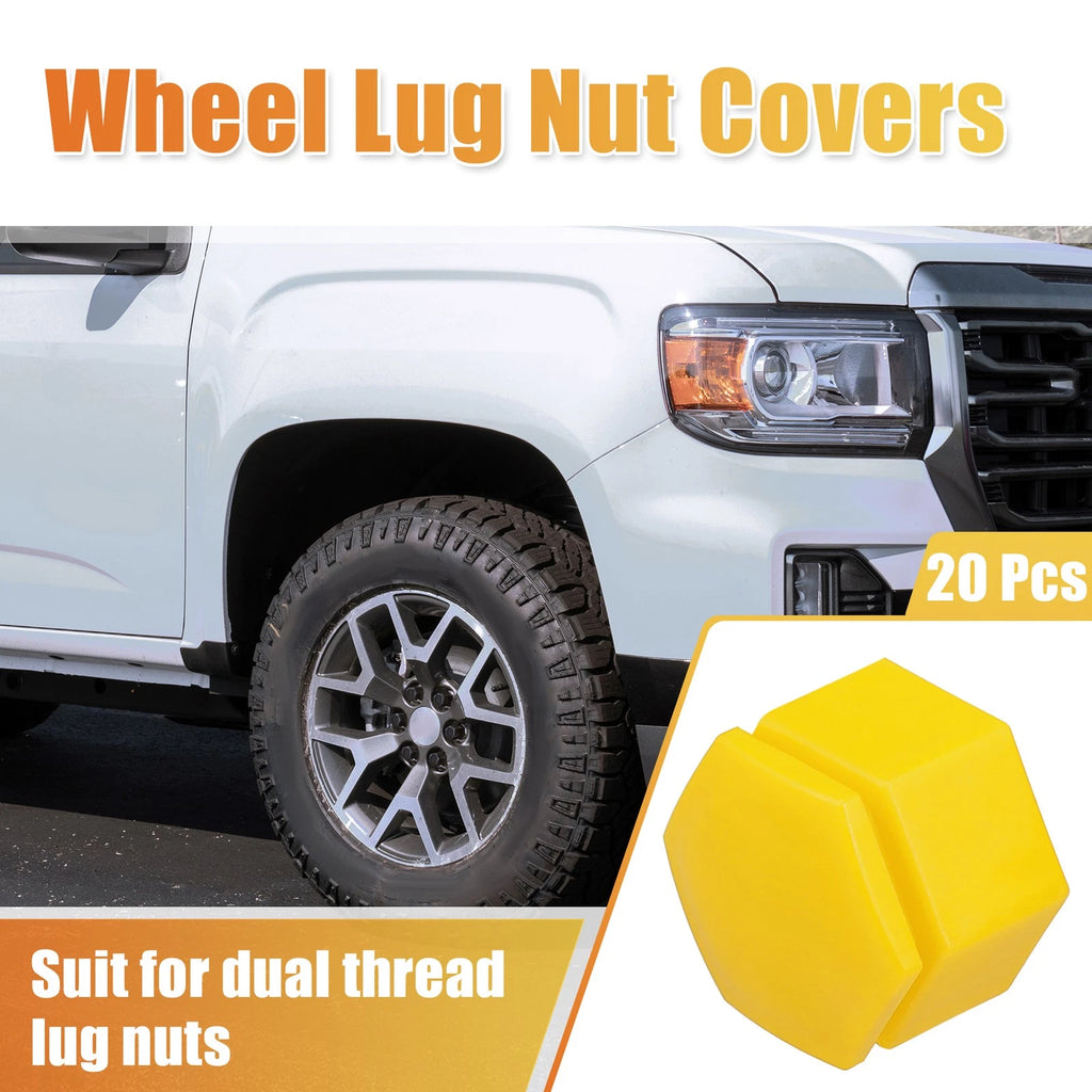 20 Pcs 22mm Wheel Lug Nut Cover for Land Rover Range Rover Sport (2006–2013) Yellow