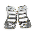Chrome & Gold Foot Pegs for Harley Softail Touring Road Glide