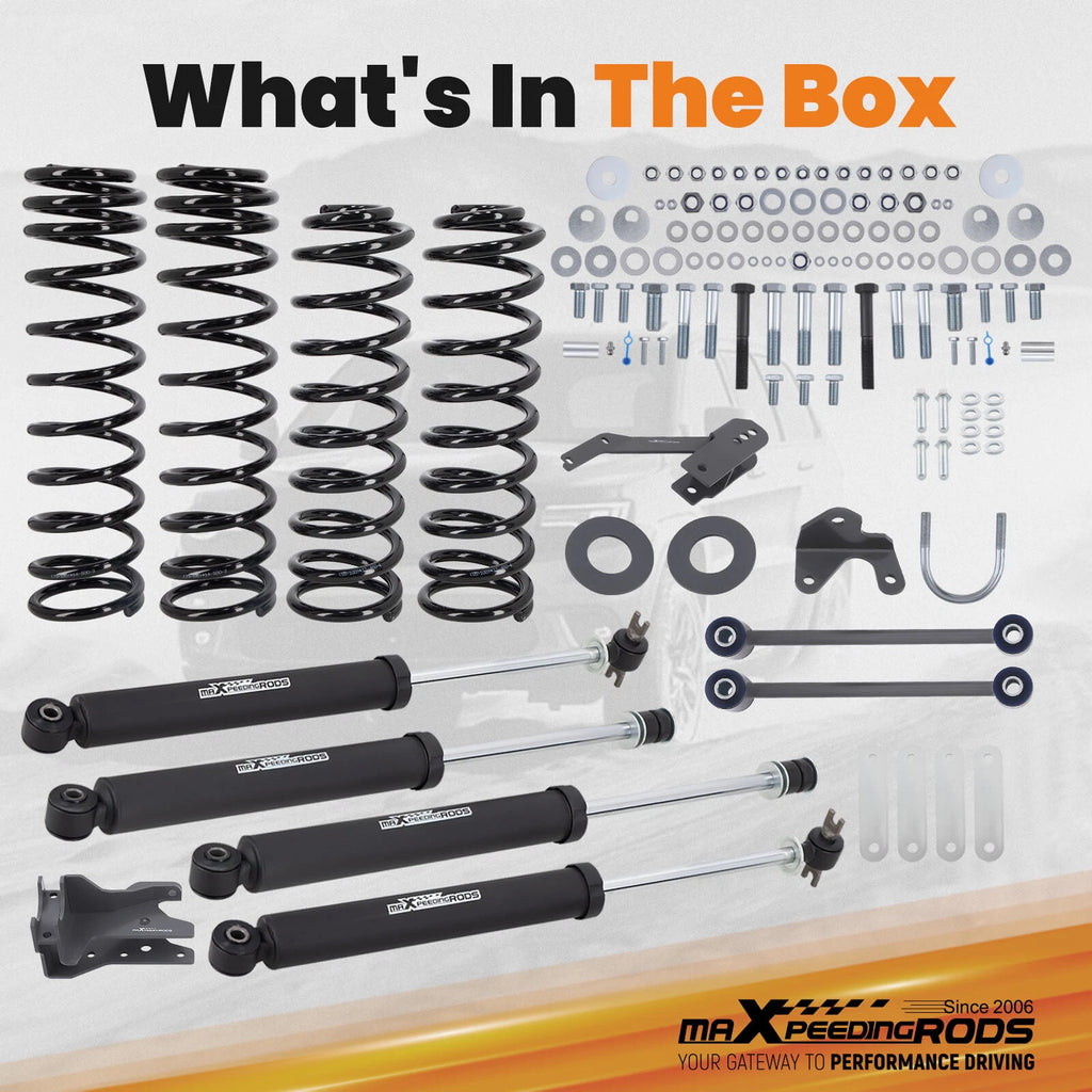 4in Lift Kit w/ Shocks for Jeep Wrangler JK Unlimited (2007–2018)