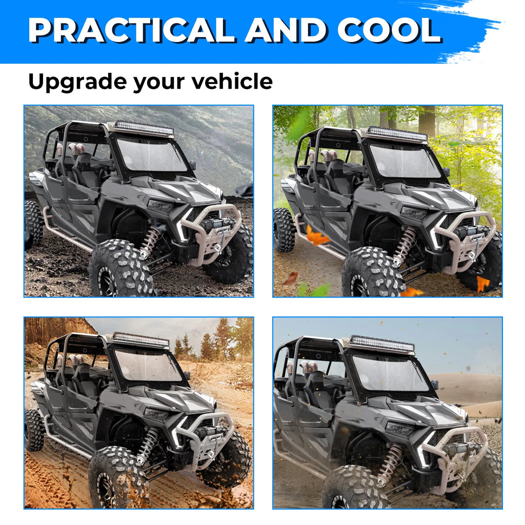 Glass Front Windshield for Polaris RZR XP/XP4 1000 (2019–2023)