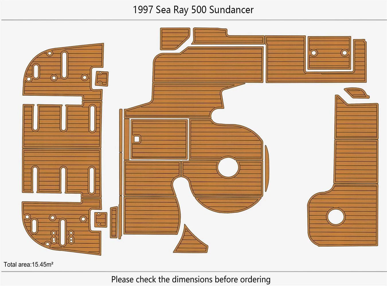EVA Foam Floor Pads for Sea Ray 500 Sundancer (1997)