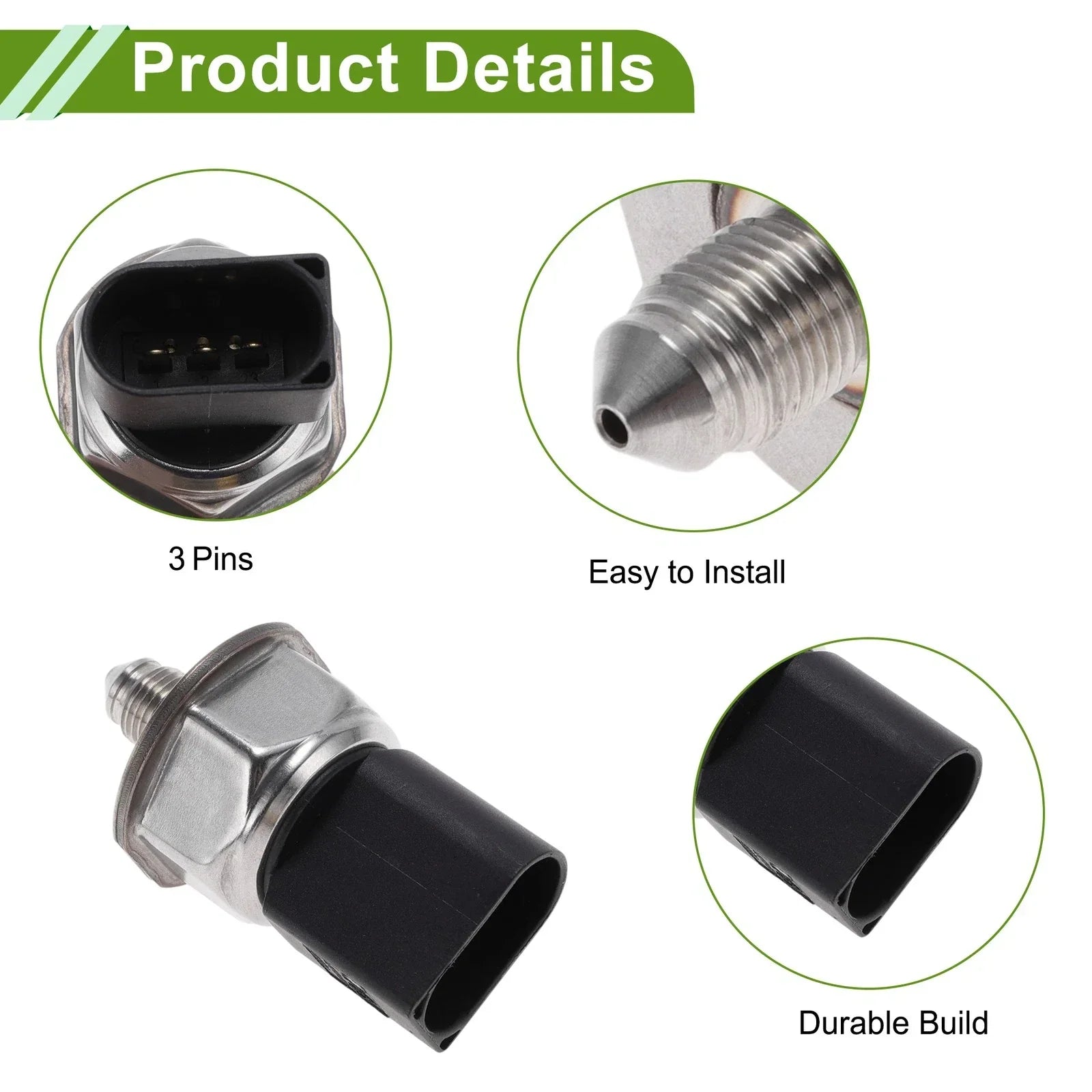 Fuel Injection Pressure Sensor for Mercedes-Benz C250 L4 1.8L (2012-2015)