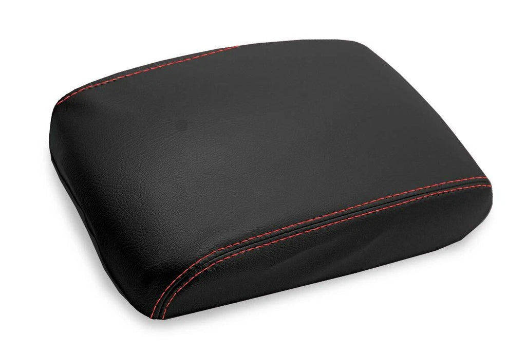 Console Lid Pull Over Cover Leather for Infiniti FX35 (2009–2012) Red Stitch