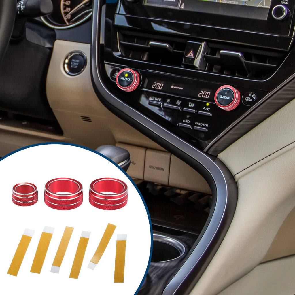 Set of 1 AC and Rear View Mirror Switch Knob Cover for Toyota Camry XV70