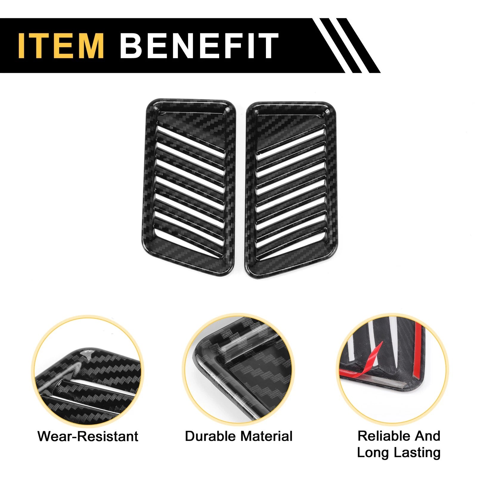 Set of 2 Carbon Fiber Air Vent Covers for Ford F-150 (2021–2024)