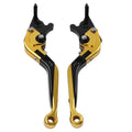 Extendable Brake Clutch Levers for Kawasaki Z1000 ZX6R  Gold (2007-2018)