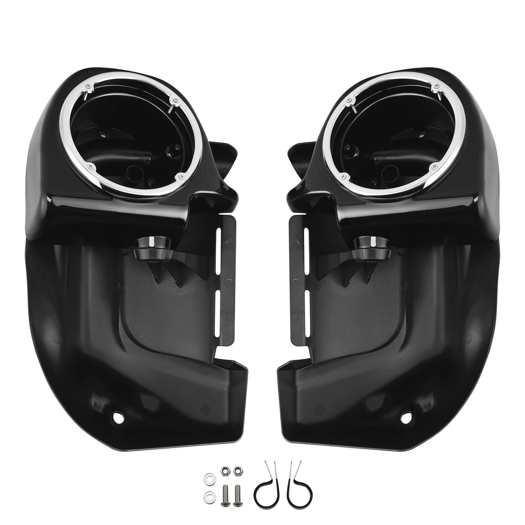 Lower vented leg fairings with speaker box pods for Harley Touring Road King (1983–2013)