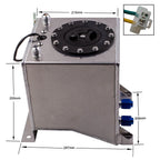 10L Fuel Cell Tank for Drift Racing (Aluminum, Level Sender)