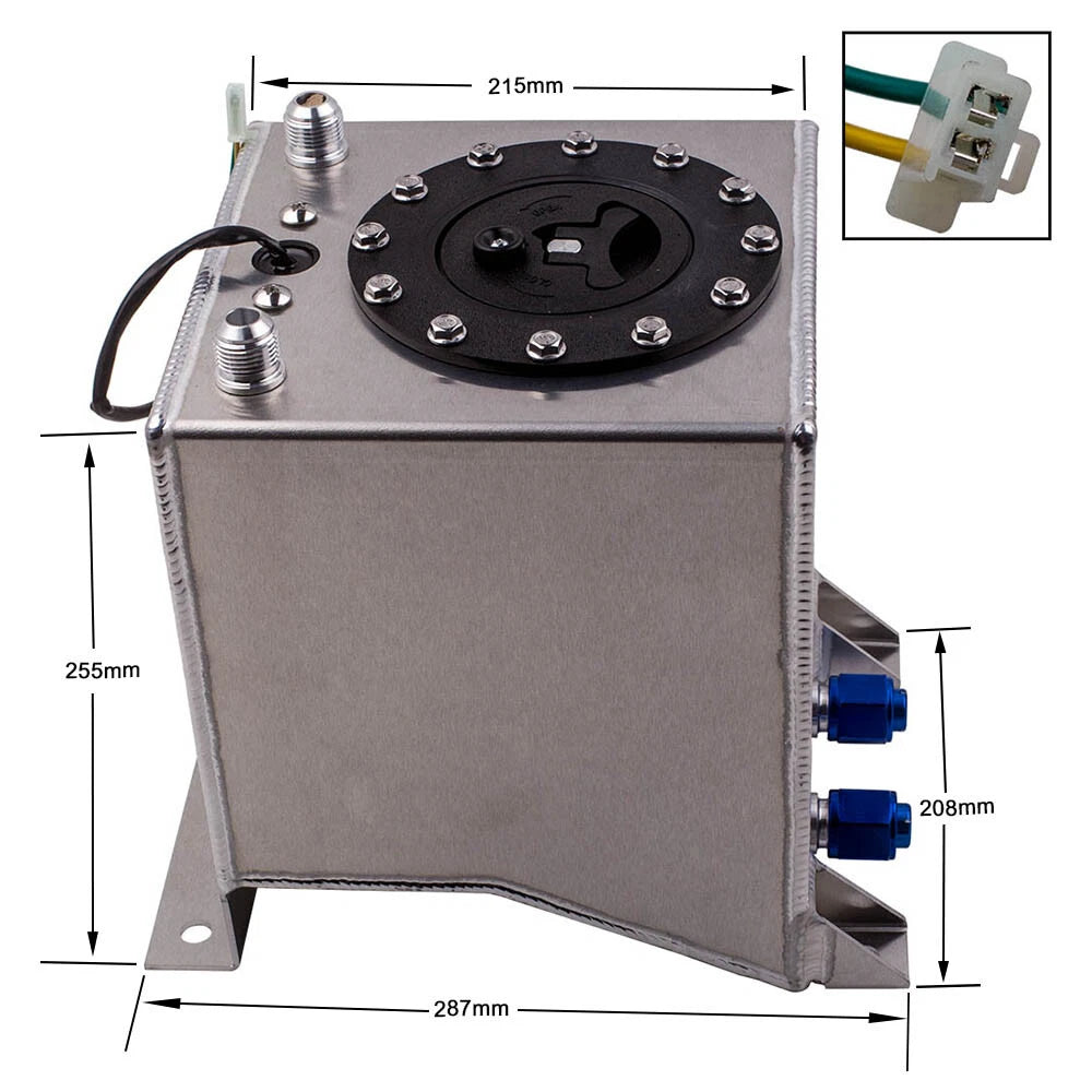 10L Fuel Cell Tank for Drift Racing (Aluminum, Level Sender)