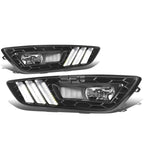 LED DRL Turn Signal Fog Light Lamps Black Bezel for Ford Focus (2015–2018)