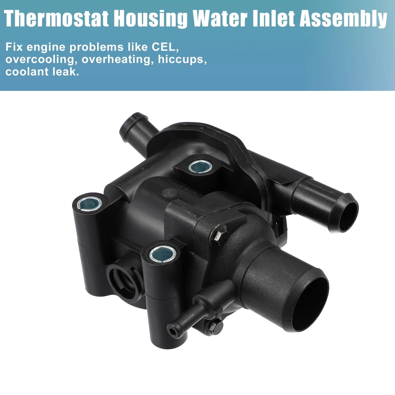 Engine Coolant Thermostat Housing Assembly for Ford (2001–2020) XS4G9K478BB