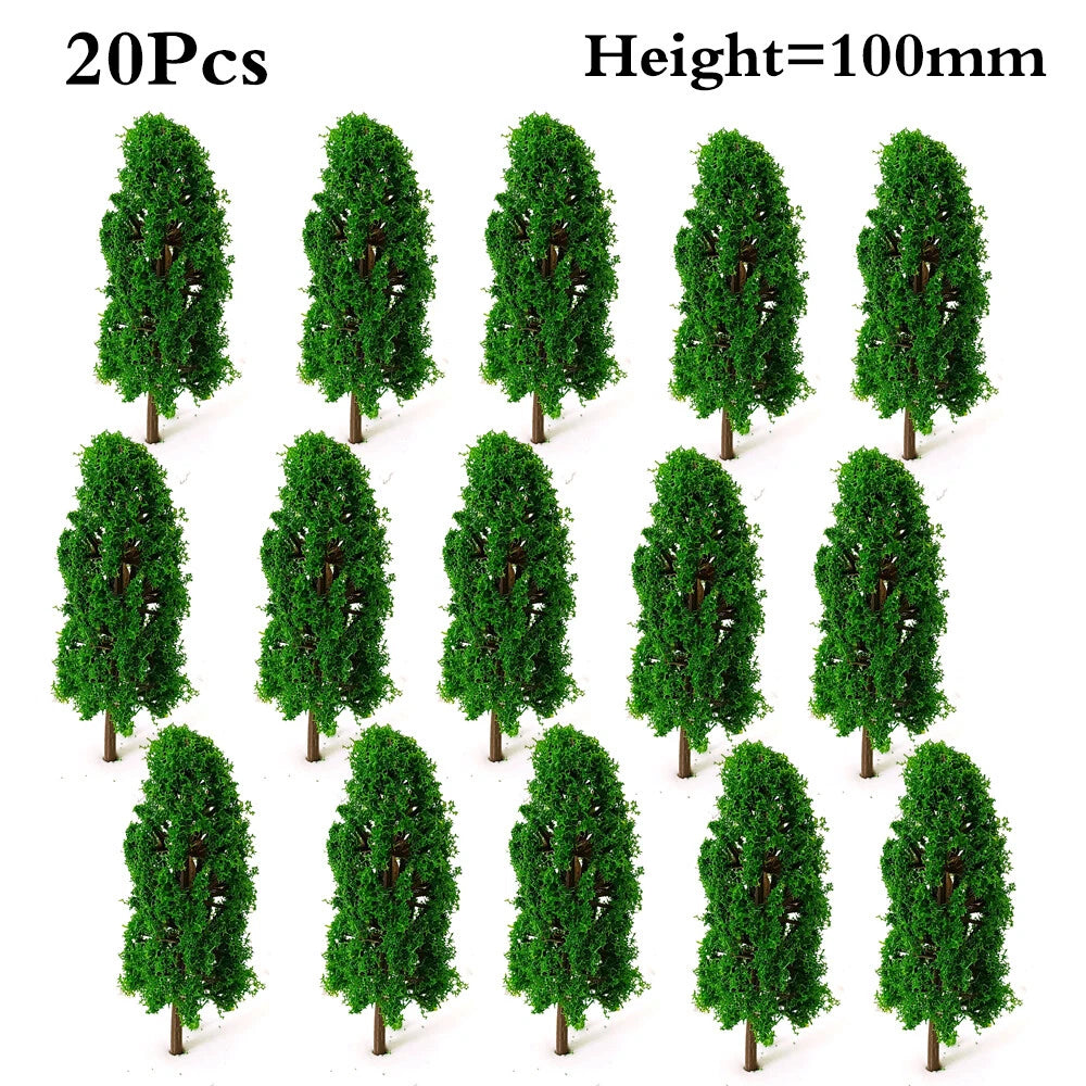 20Pcs 3.93" Model Trees for Train Railroad Diorama Landscape