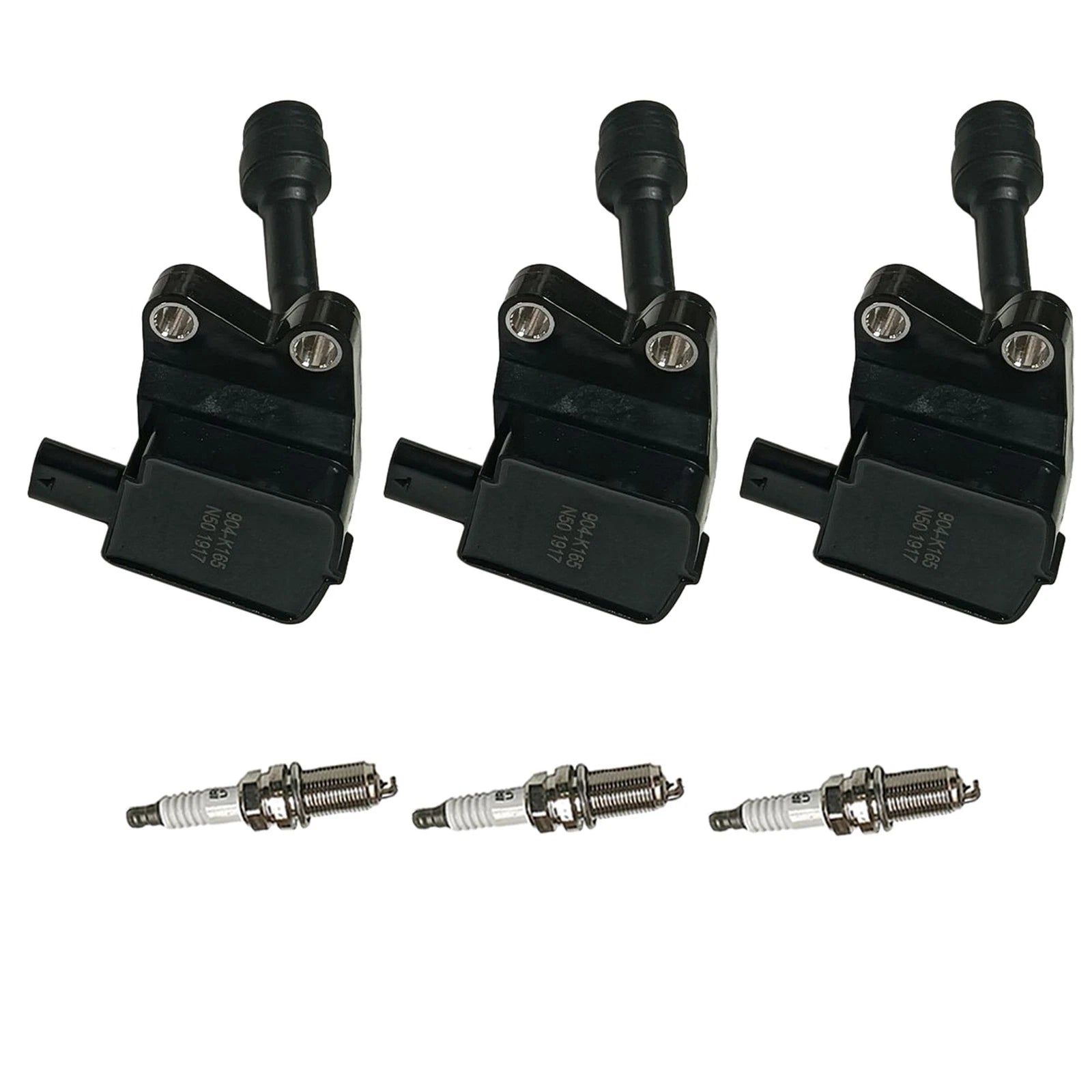 3X Ignition Coil and Spark Plug for Ford Fiesta, Focus (2016–2017)