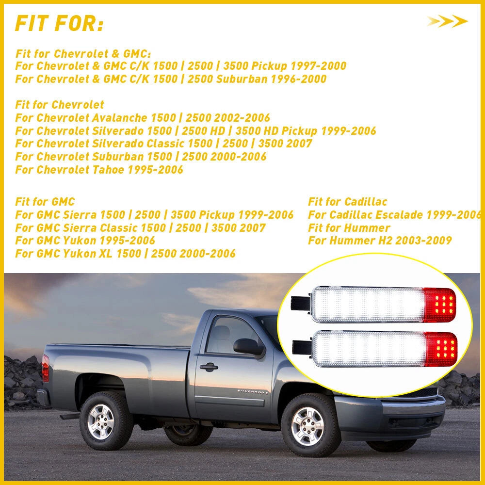 2X LED Interior Panel Door Courtesy Lights for Chevy GMC C/K Tahoe (1995–2000)