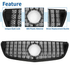Front Upper Bumper Grille for Mercedes-Benz VITO-Class W477 (2014–2023) Glossy Black