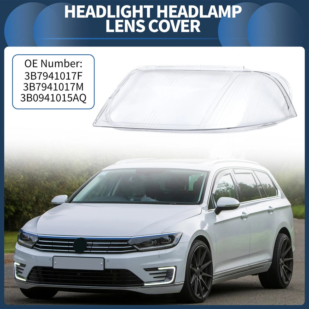Front Left Headlight Lens Cover for Volkswagen Passat B5.5 (2001–2005) No. 3B7941017F