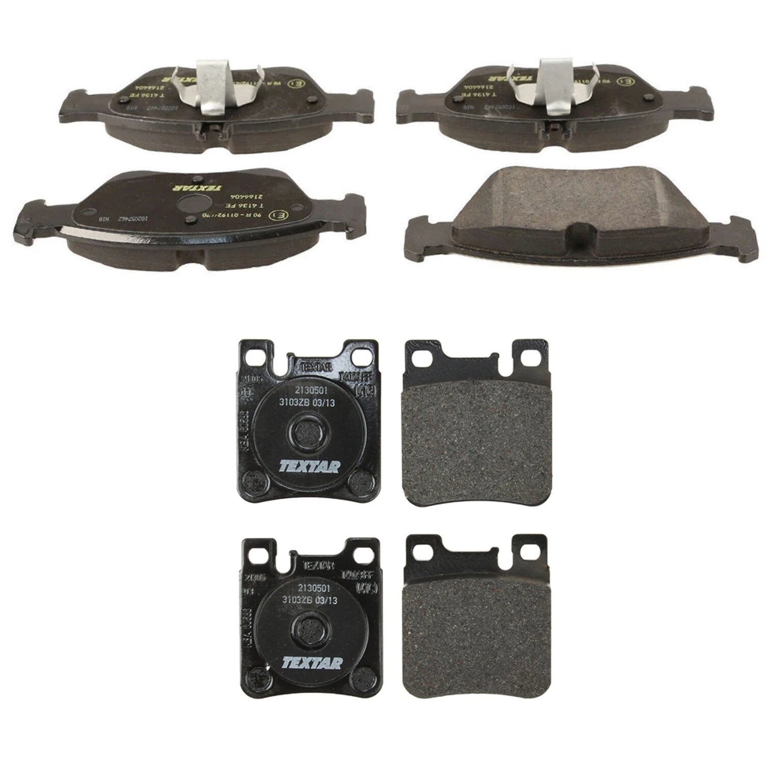 Set of 4 Brake Pads for MB W202 C36 AMG (1997–2000) - Textar Hammer Head