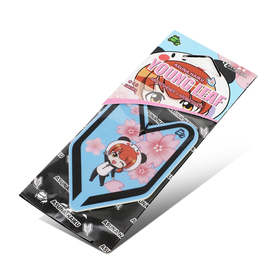 Hanging Air Freshener for Car Office - Treefrog Wakaba Young Leaf Sakura