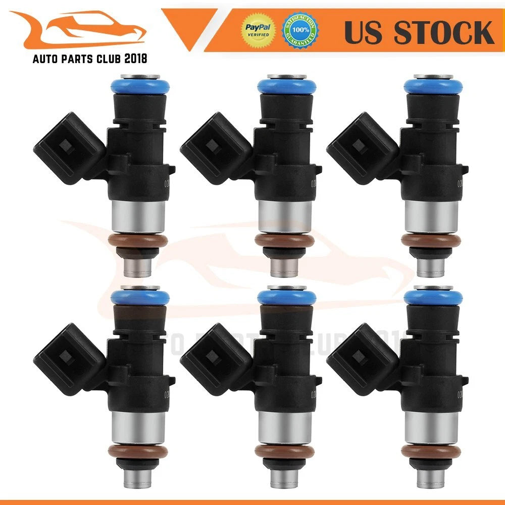 Set of 6 Fuel Injectors for Ford F-150, Explorer, Mustang