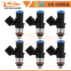 Set of 6 Fuel Injectors for Ford F-150, Explorer, Mustang