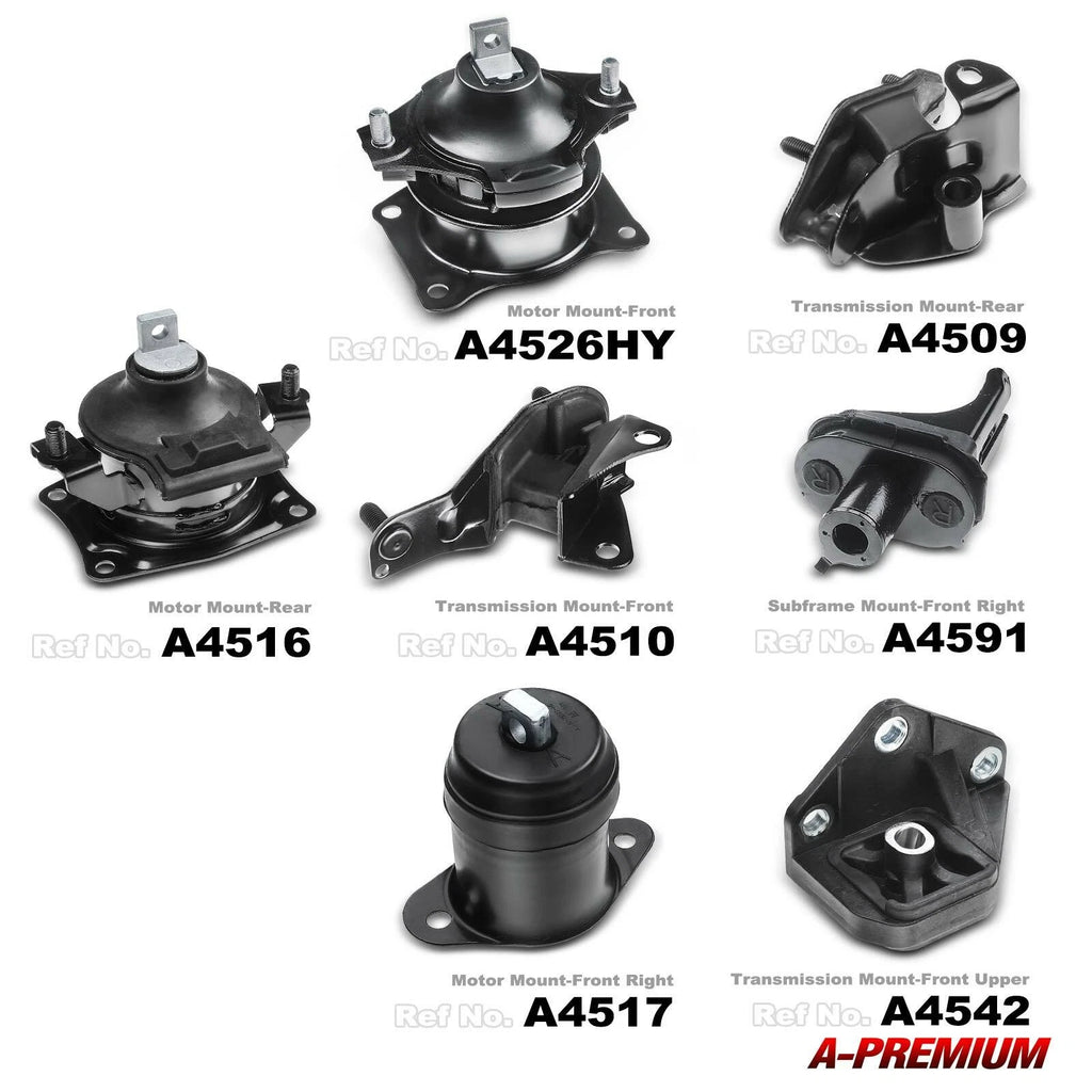 7x Motor & Transmission Mount for Honda Accord