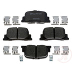 Set of 4 Brake Pads for Toyota Camry (2000–2001) Rear FWD