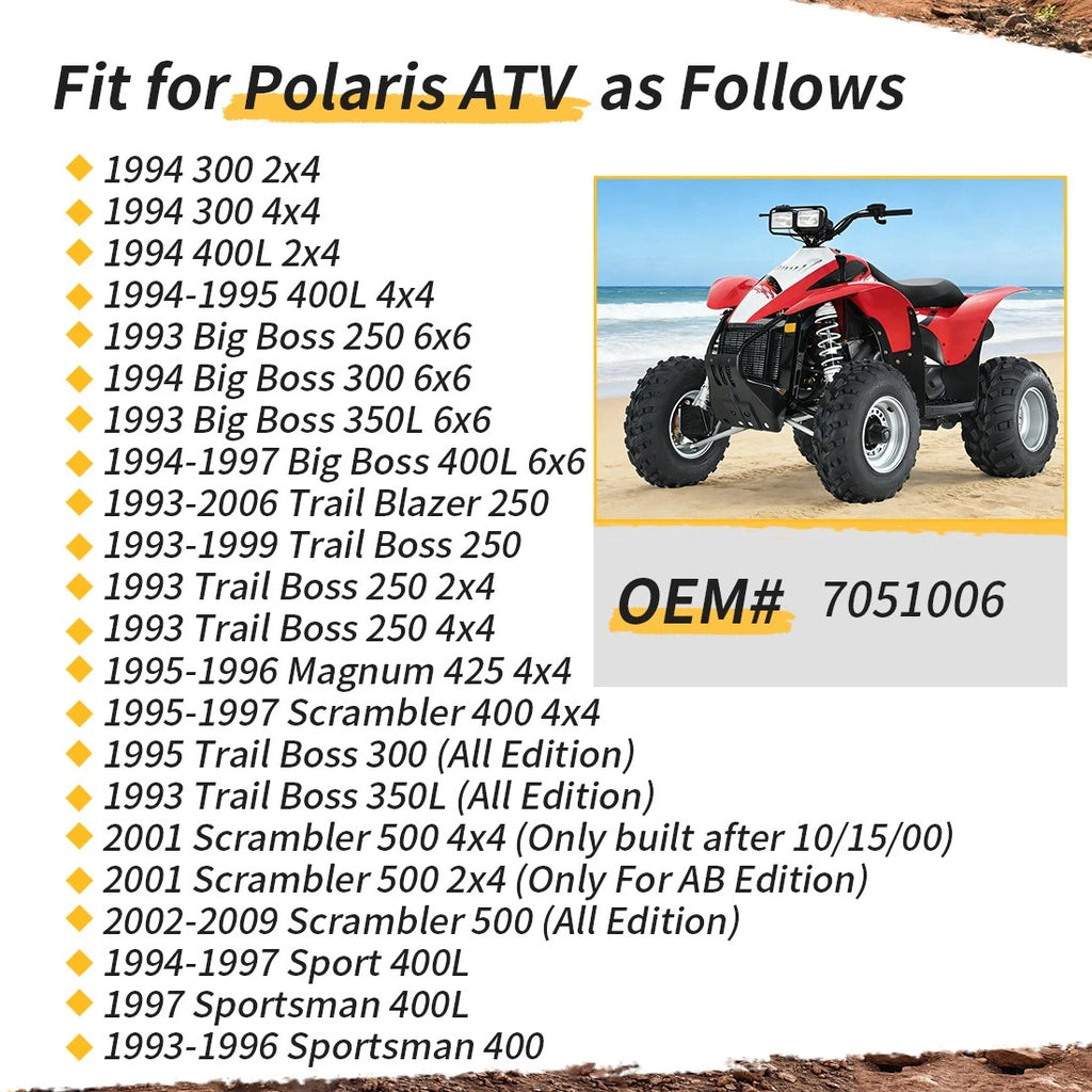 Petcock Fuel Shutoff Valve + Lever Extension Kit for Polaris (7051006)