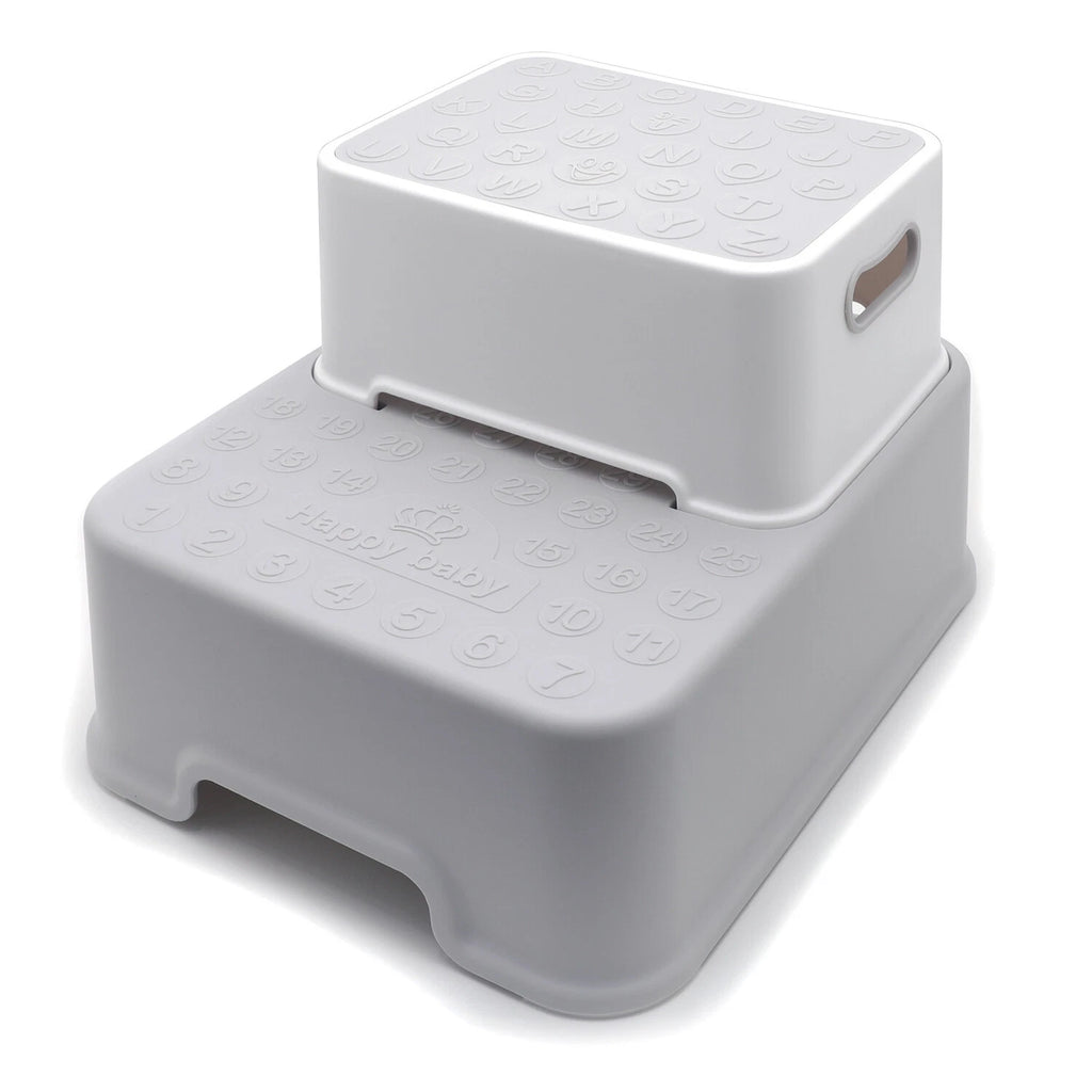 2X Anti-Slip Step Stool for Toddler Kids Bathroom Potty (Gray)