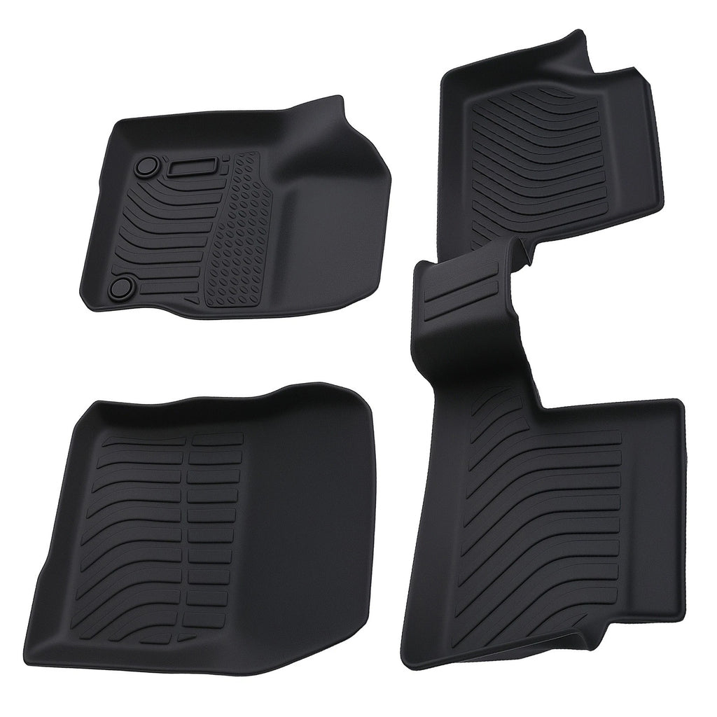 Set of 4 Anti-Slip TPE Carpet Floor Mats for Ford Focus (2012–2018) Black Waterproof