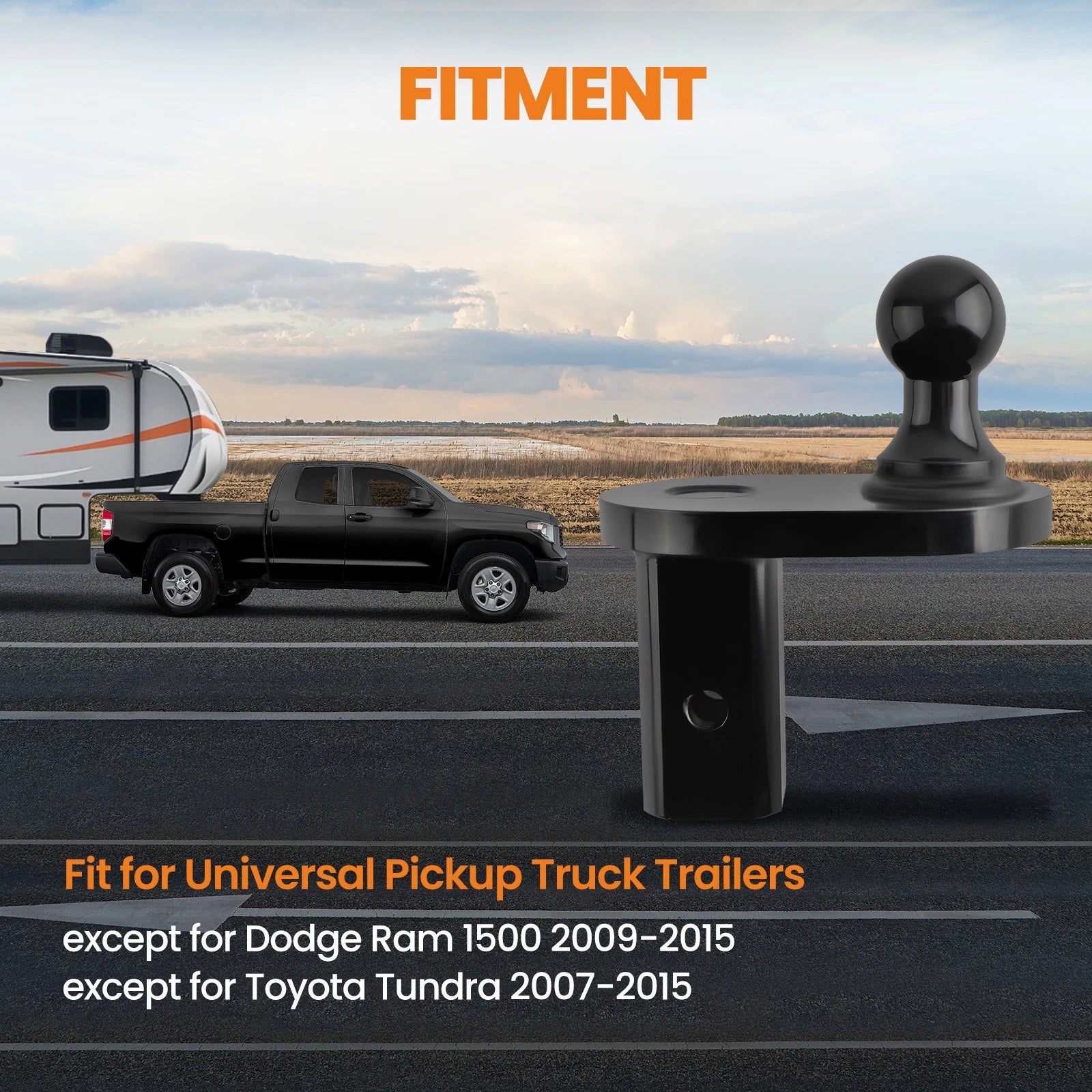 4" Offset Extender for Gooseneck Hitch with 2-5/16" Ball (Heavy Duty)