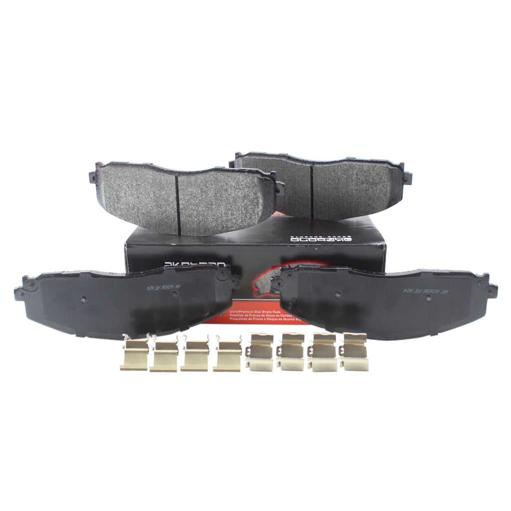 Set of 4 Akebono Severe Duty Front Disc Brake Pads for Ford F-250 F-350 (2005–2023)