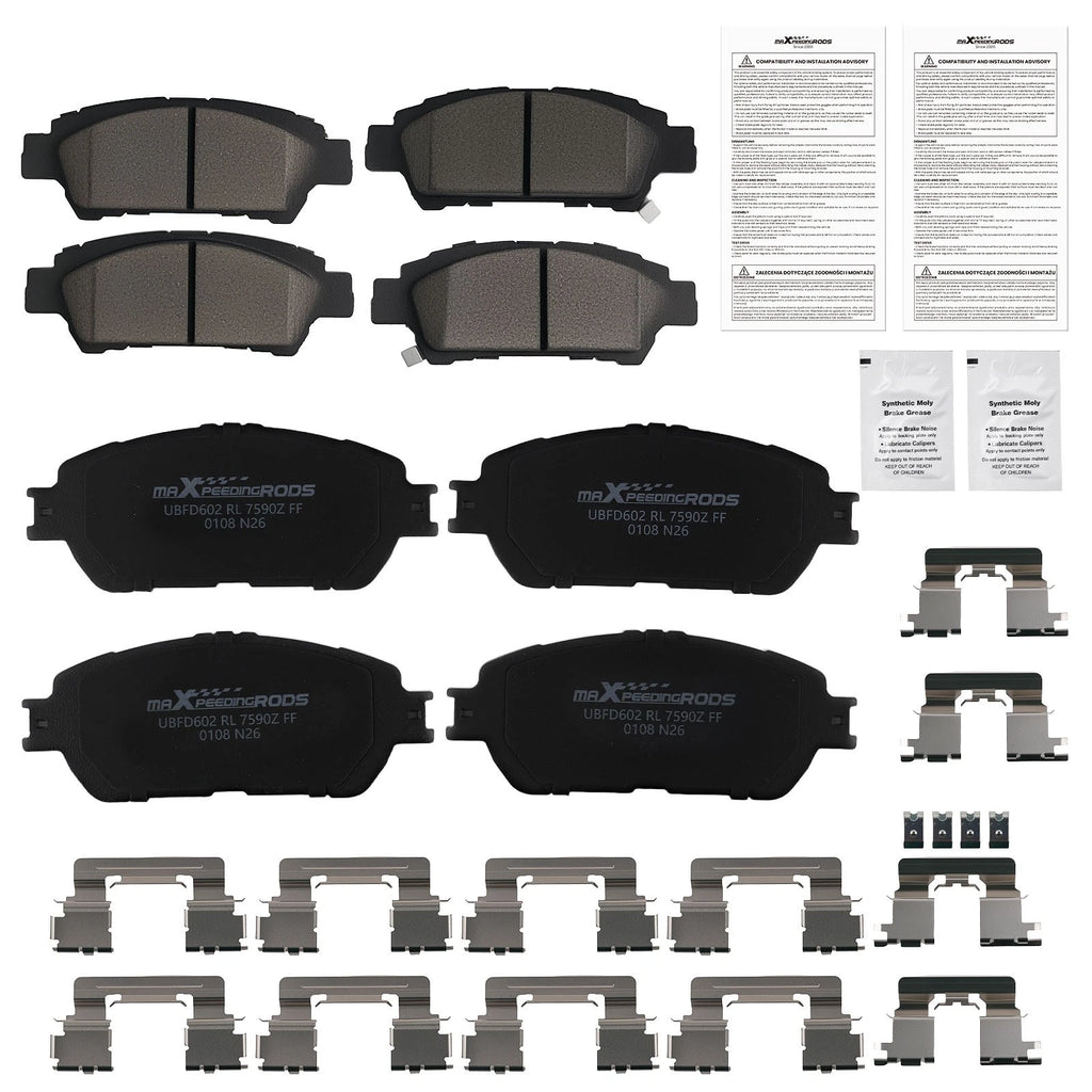 8pcs Ceramic Brake Pads Set for Toyota Sienna (2004–2010)