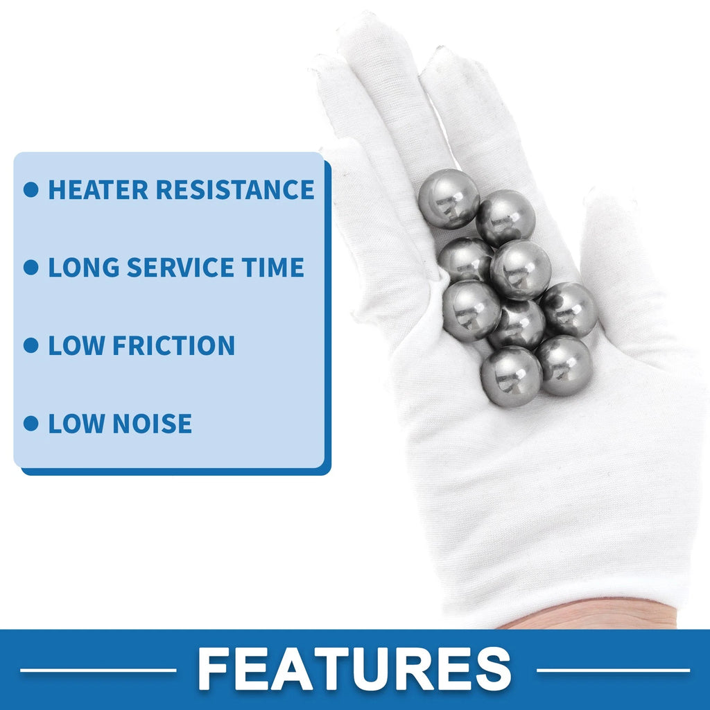 Set of 10 Precision 17.0mm Steel Ball Bearings G100
