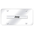 Chrome Name on Chrome License Plate - Officially Licensed for Jeep