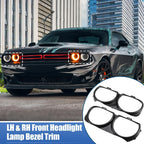 Front Headlight Lamp Bezel Trim for Dodge Challenger (2015-2023)