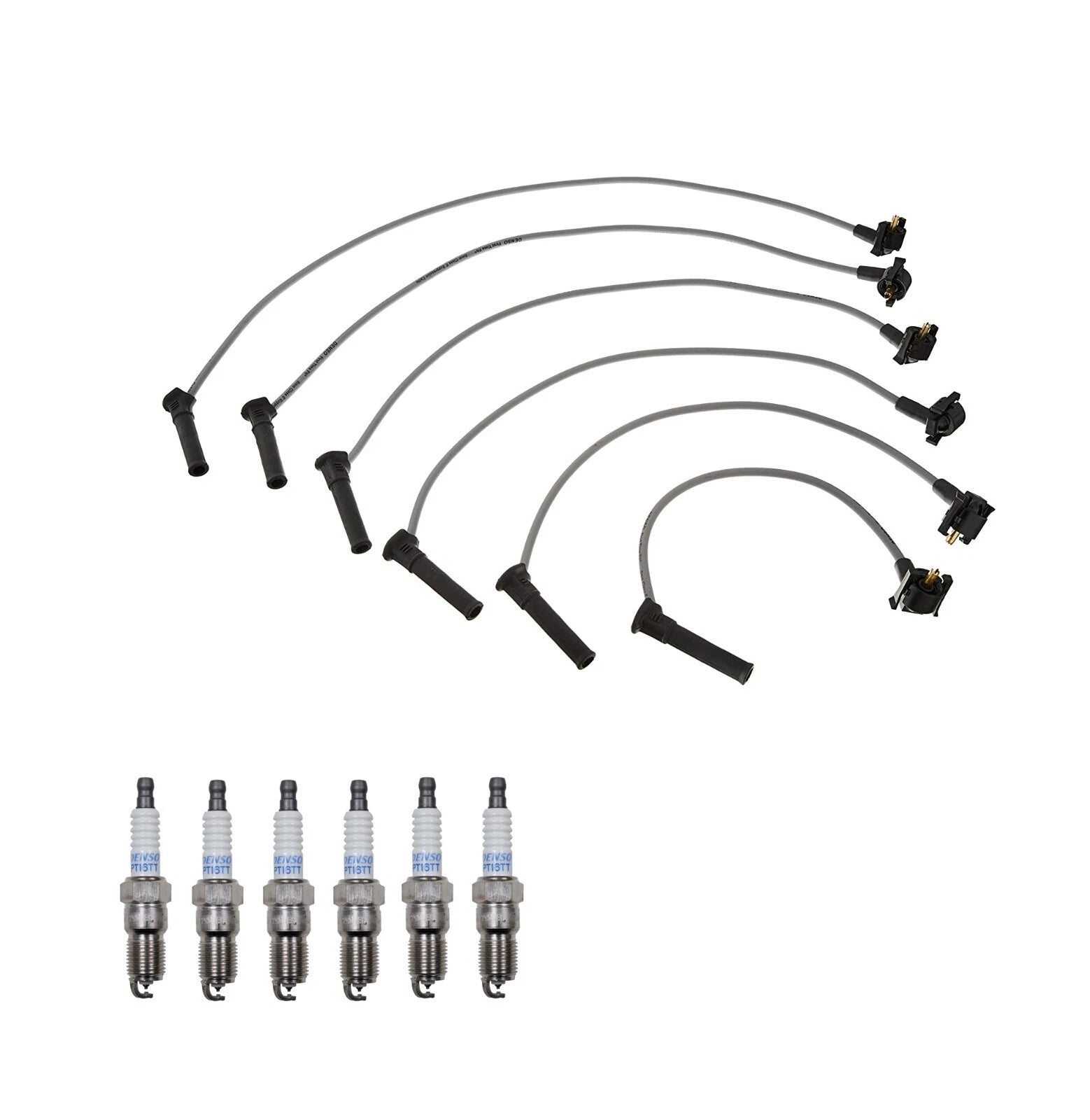 Denso Wire Set & 6 Platinum TT Spark Plugs for Ford Mercury 4.0 V6