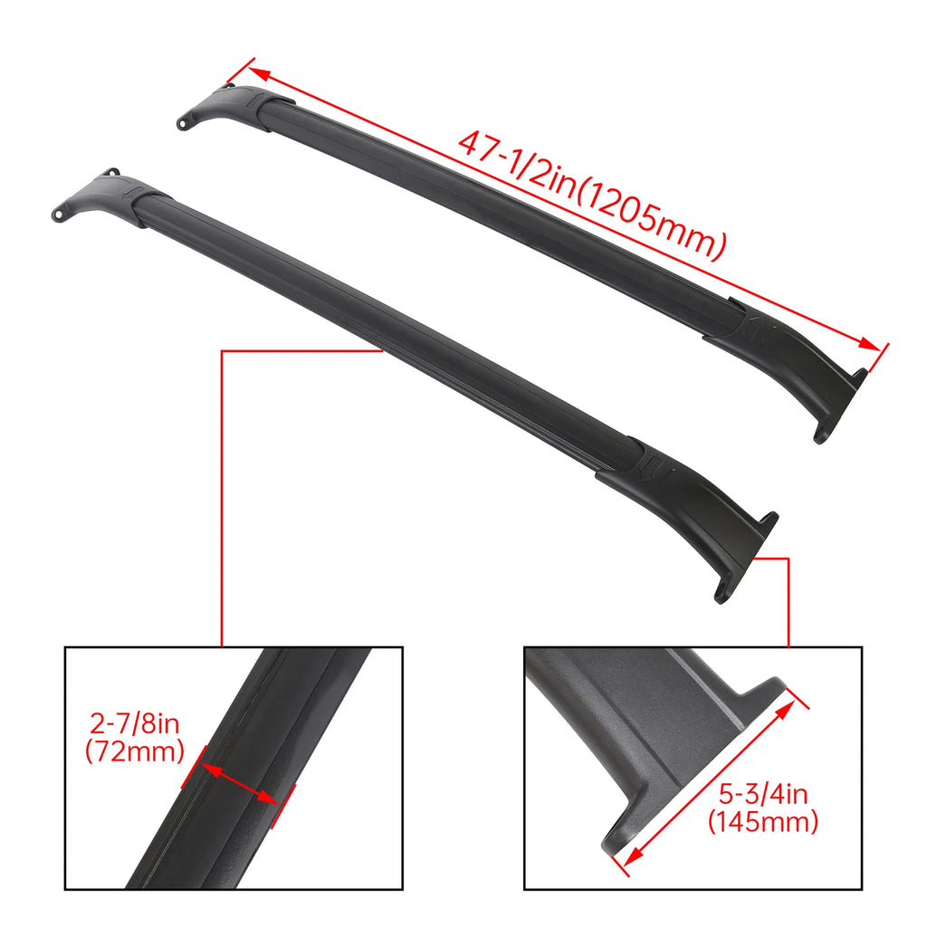Set of 2 Roof Rack Cross Bars for Chevy Tahoe Suburban GMC Yukon XL Escalade (2015–2020)