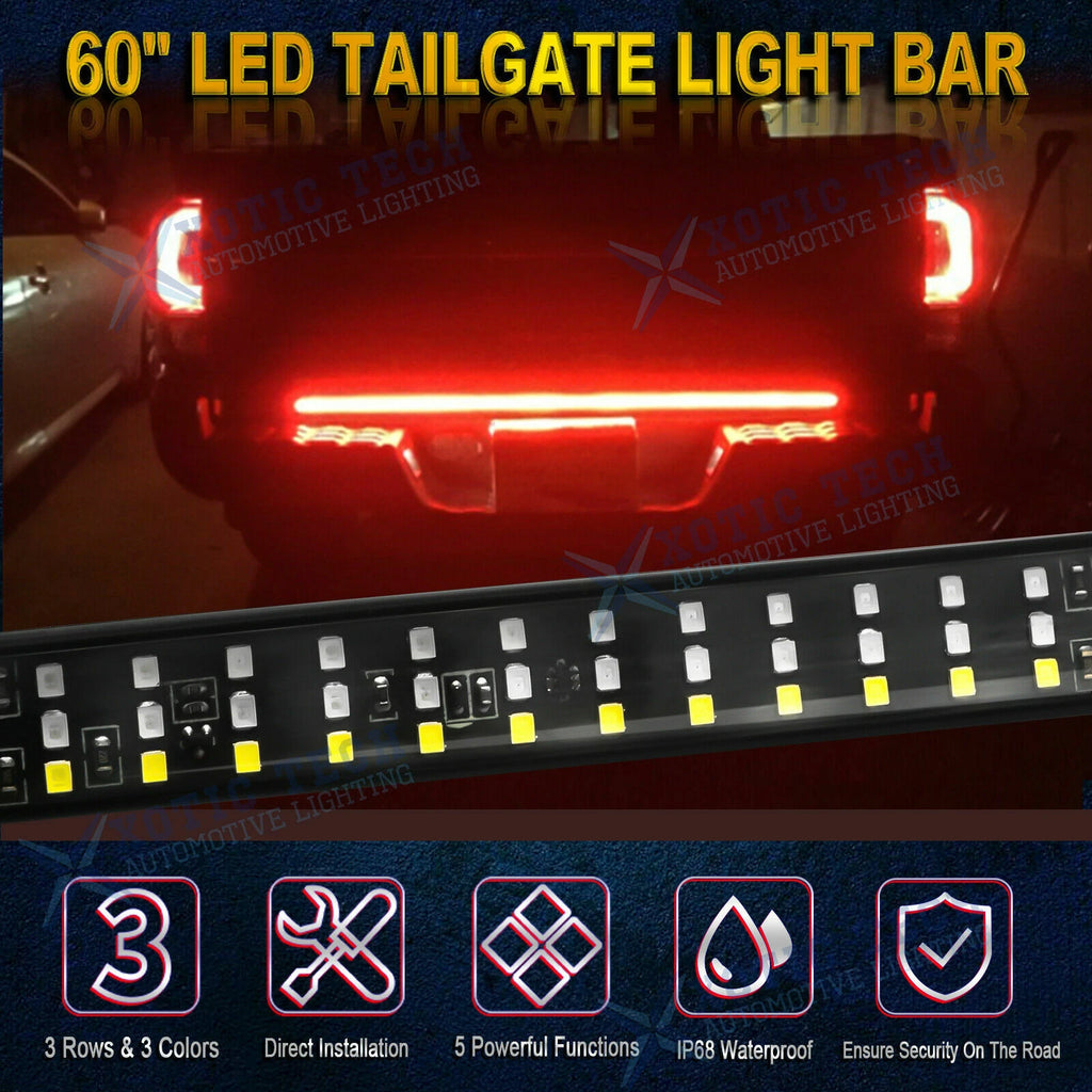 60 in Triple-Row 432LED Tailgate Light Bar for GMC Sierra (1999-2024)