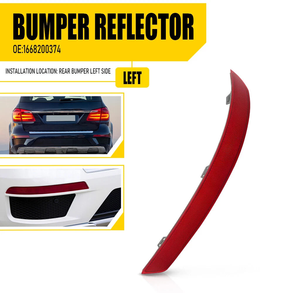 Rear Left Bumper Reflector for Mercedes Benz GL Class (2013–2016)