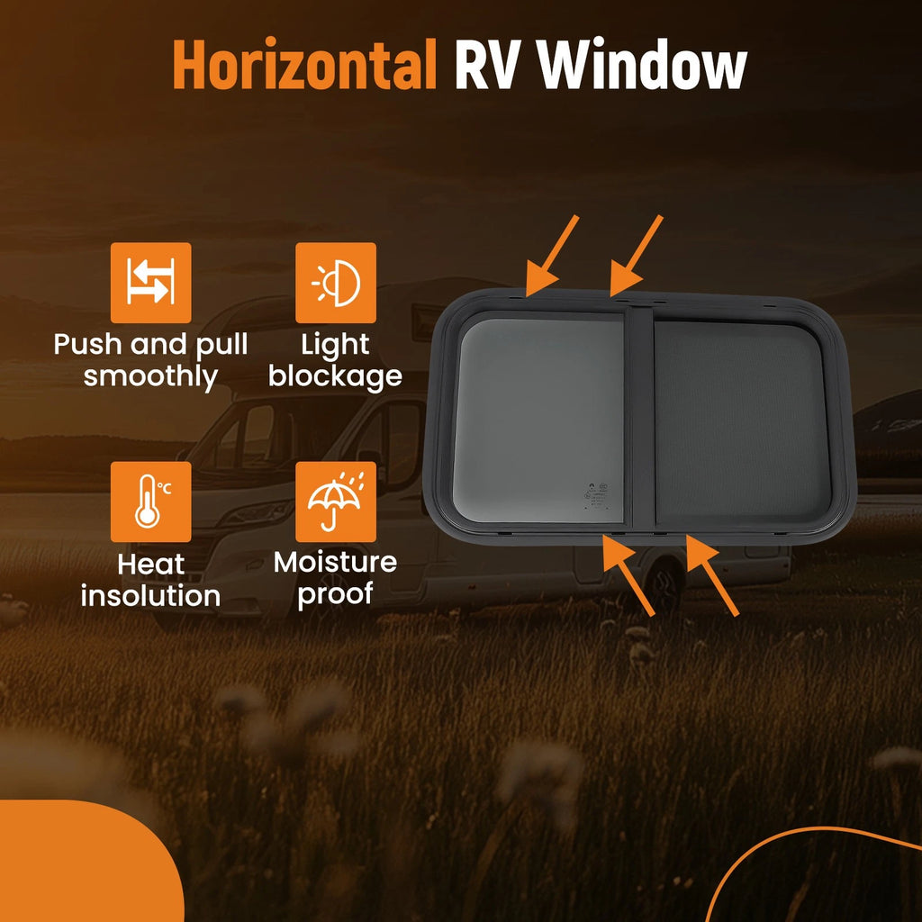 24" x 15" Horizontal Window for RV/Camper/Trailer/Cargo/Food Truck