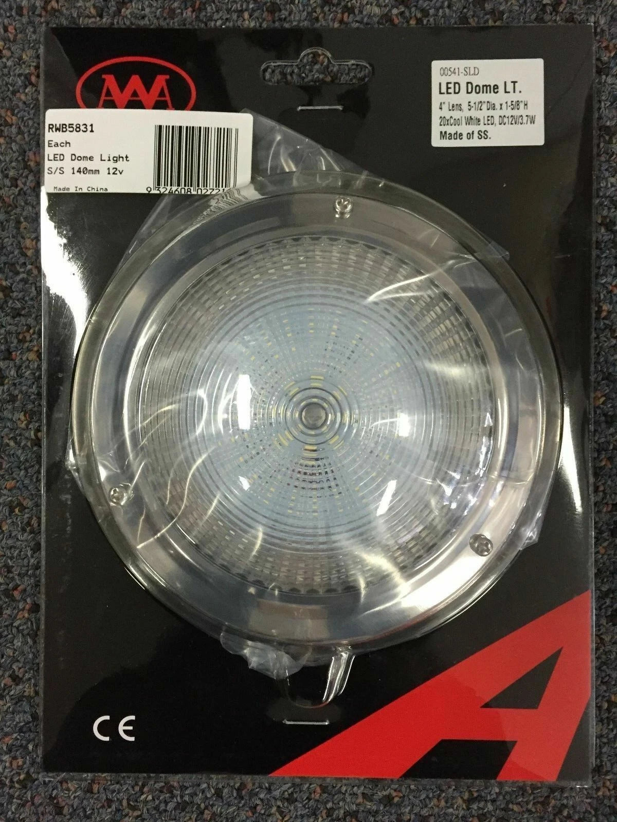 12V LED Dome Light for Boat Caravan Ceiling (140mm)
