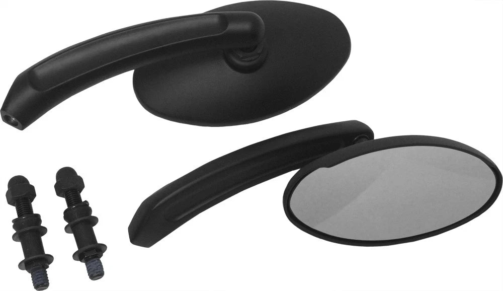 HardDrive Black Oval Side Mirrors for Harley Davidson XG & XL (2014–2017)