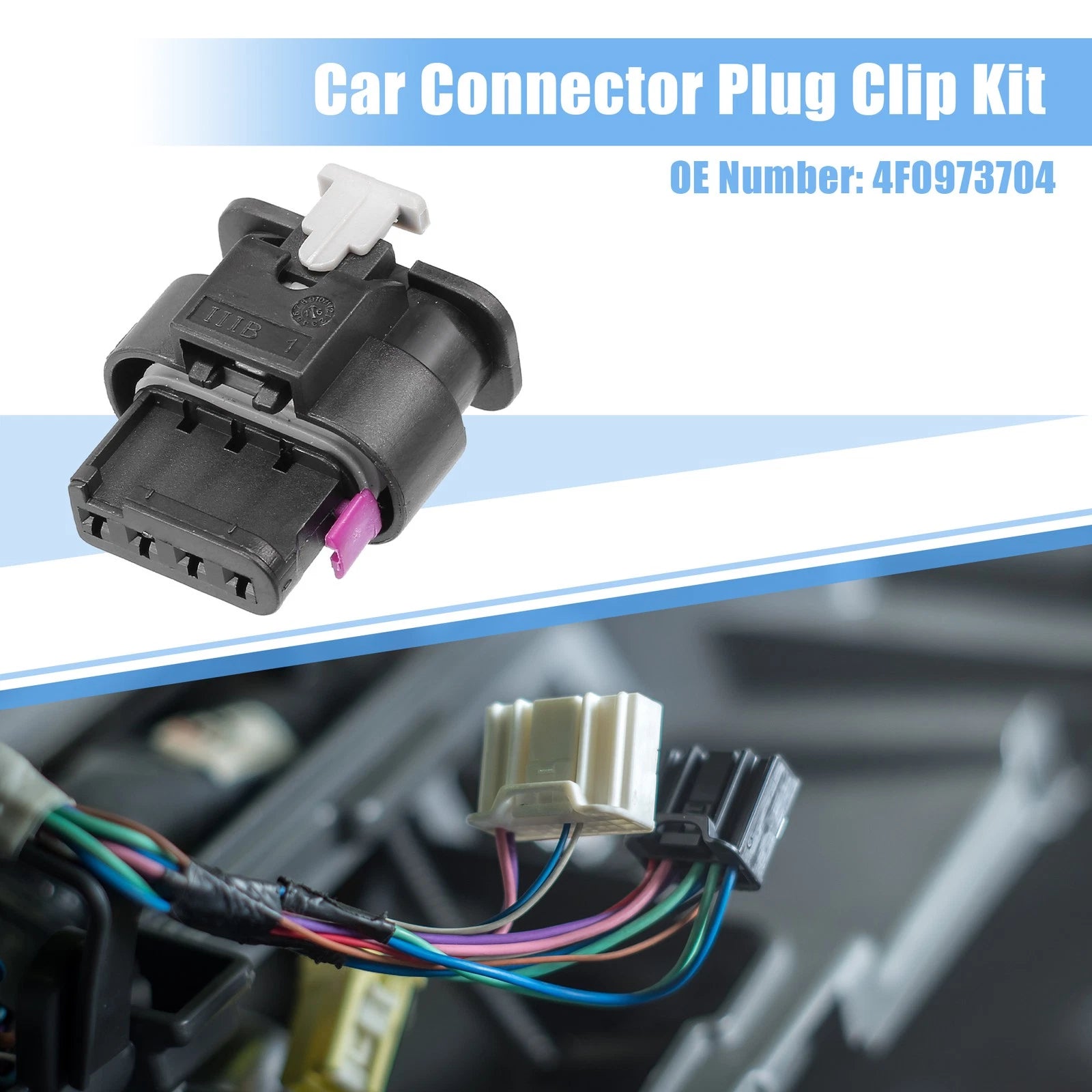4 Way Map Sensor Connector Set for VW Audi (No.4F0973704)