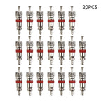 Set of 20 Tyre Valve Core Inserts with Remover Tool for Car Bike Motorcycle