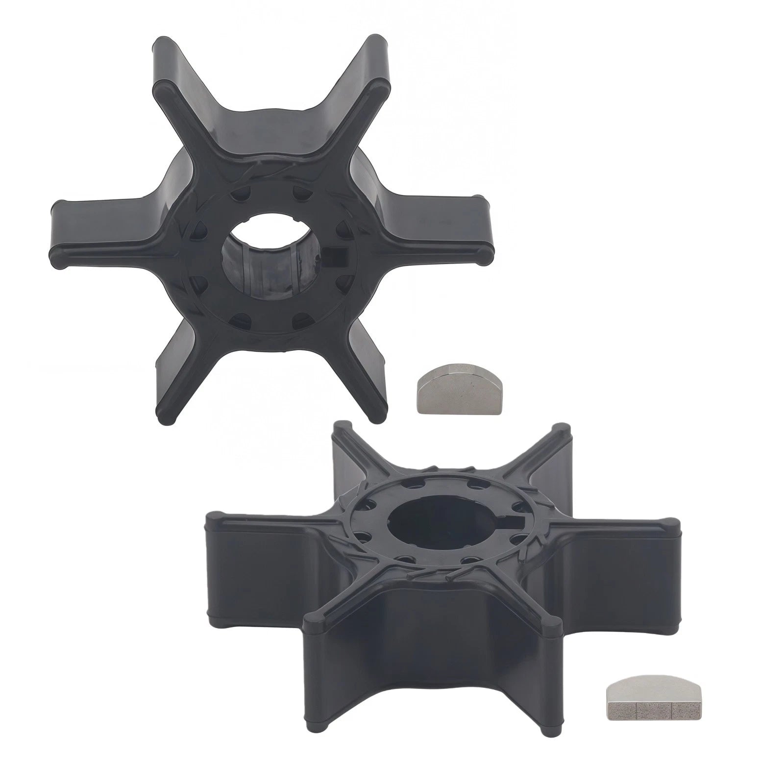 Water Pump Impeller & Key for Yamaha Outboard 6-9.9 HP (68T-44352-00)